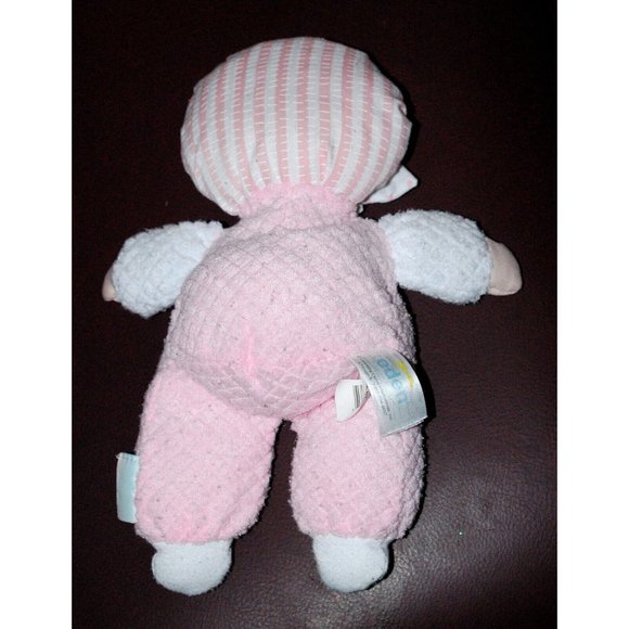 Eden Pink Baby Doll Plush 10" Thermal Weave Waffle Stuffed Animal Toy - Picture 2 of 6